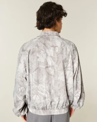 Camo Zip-Up Windbreaker Jacket