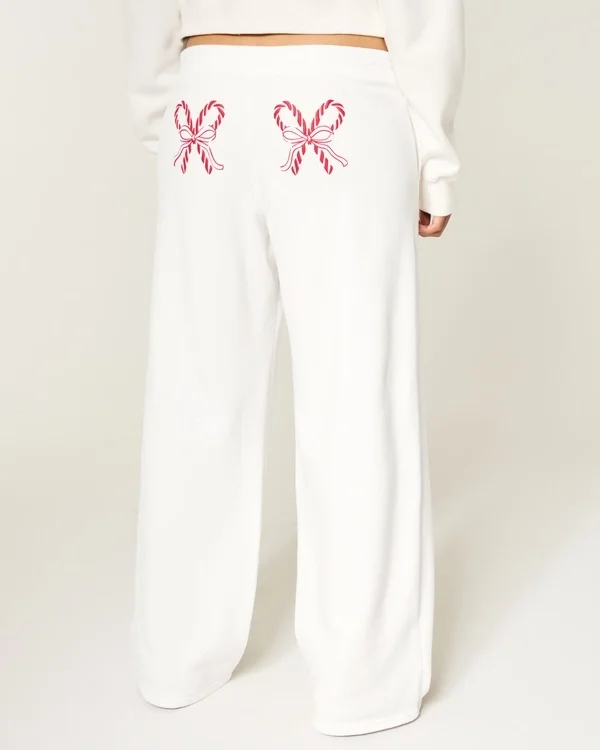Candy Cane Graphic Baggy Sweatpants Candy Cane Graphic Baggy Sweatpants