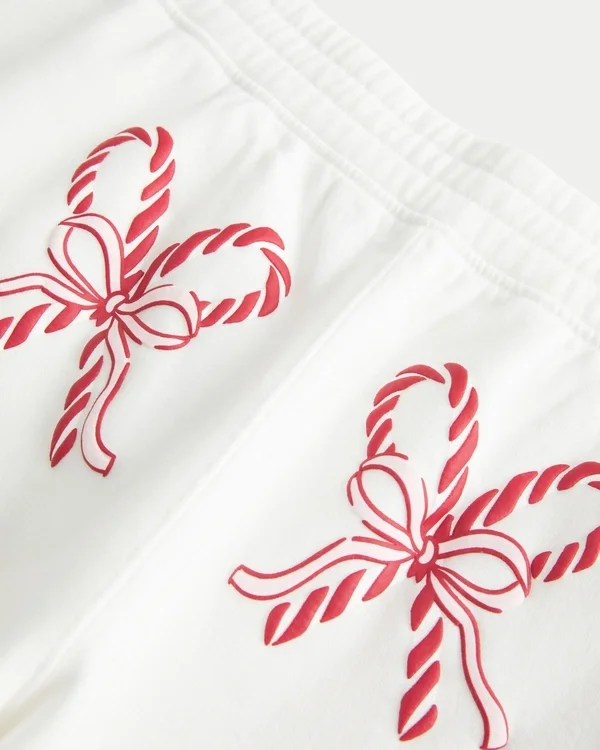 Candy Cane Graphic Baggy Sweatpants Candy Cane Graphic Baggy Sweatpants