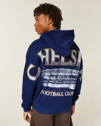 Chelsea Football Club Graphic Zip-Up Hoodie
