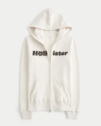 Chenille Logo Graphic Zip-Up Hoodie
