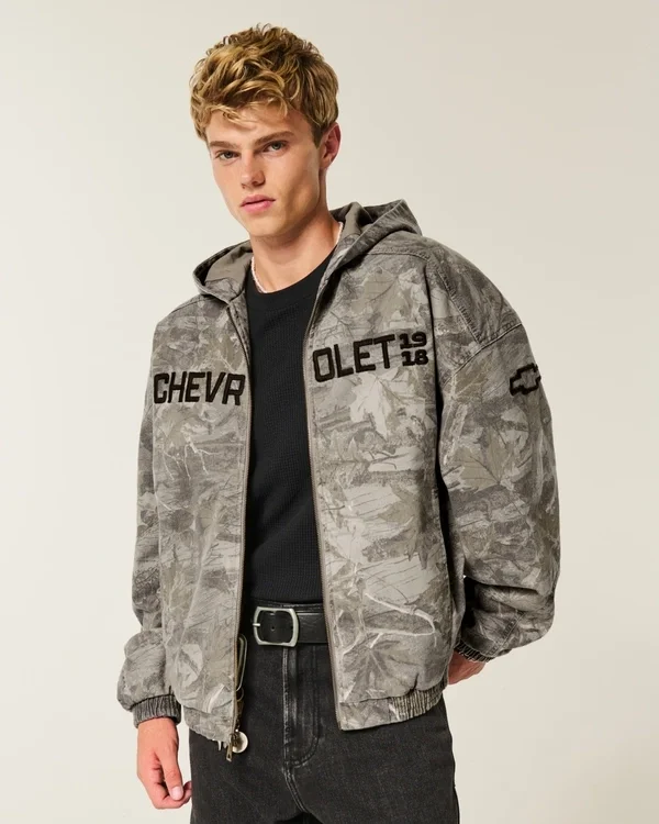 Chevrolet Graphic Camo Skater Jacket Chevrolet Graphic Camo Skater Jacket