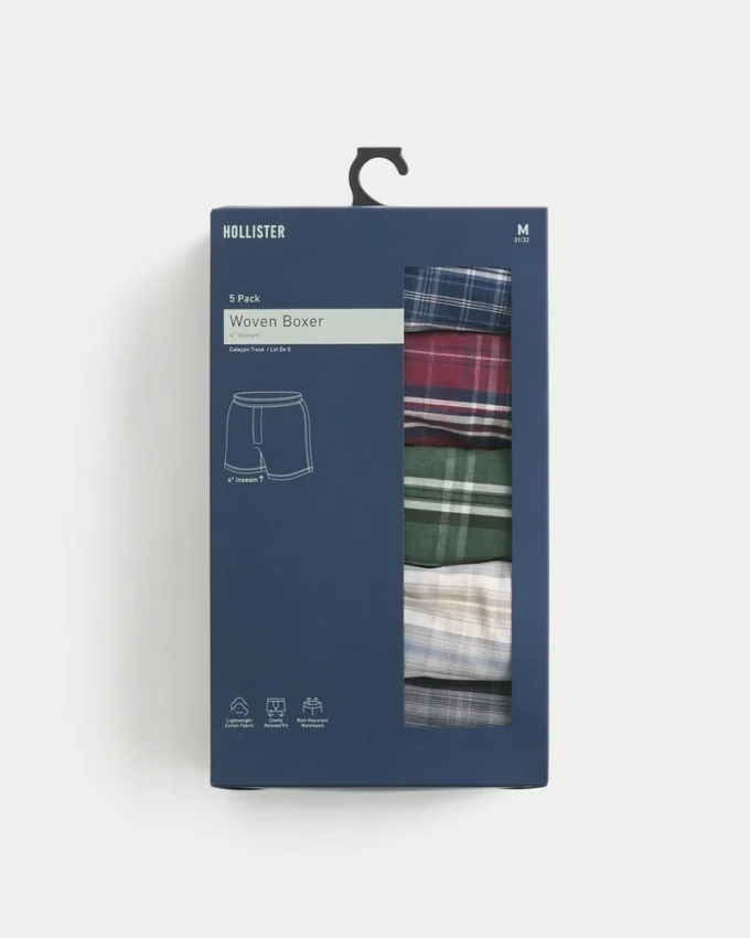 Cotton Boxer Shorts 5-Pack