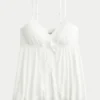 Crinkle Shine Flyaway Babydoll Top