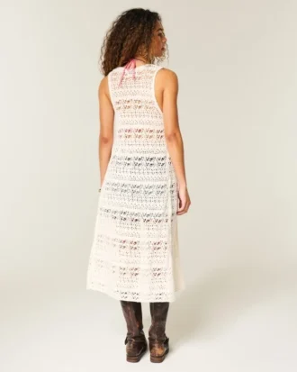 Crochet-Style Duster Cardigan