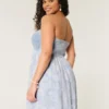Crochet-Style Mix Strapless Mini Dress Crochet-Style Mix Strapless Mini Dress