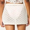 Crochet-Style Pull-On Cover Up Skirt