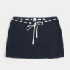 Crochet-Style Pull-On Cover Up Skirt