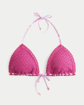 Crochet-Style Triangle Bikini Top