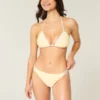 Crochet-Style Trim Double-Strap Cheeky Bikini Bottom