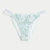 Crochet-Style Trim Double-Strap Cheeky Bikini Bottom