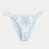 Crochet-Style Trim Double-Strap Cheeky Bikini Bottom