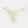 Crochet-Style Trim Side Tie Cheeky Bikini Bottom