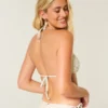 Crochet-Style Trim Triangle Bikini Top