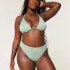 Curvy High-Leg High-Waist Ribbed Cheeky Bikini Bottom