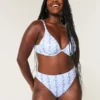 Curvy High-Leg High-Waist Ribbed Cheeky Bikini Bottom