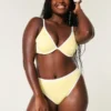 Curvy High-Leg High-Waist Ribbed Cheeky Bikini Bottom