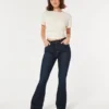 Curvy High-Rise Dark Wash Flare Jeans