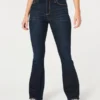 Curvy High-Rise Dark Wash Flare Jeans