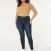 Curvy High-Rise Dark Wash Jean Leggings