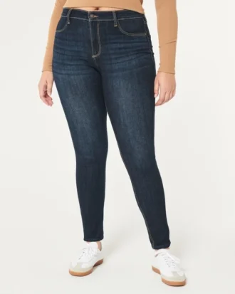 Curvy High-Rise Dark Wash Jean Leggings Curvy High-Rise Dark Wash Jean Leggings