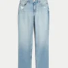 Curvy High-Rise Distressed Light Wash Straight Jeans Curvy High-Rise Distressed Light Wash Straight Jeans