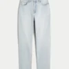 Curvy High-Rise Light Wash Straight Jeans