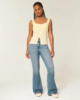 Curvy High-Rise Medium Wash Flare Jeans