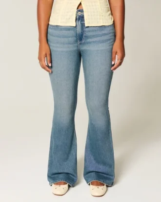 Curvy High-Rise Medium Wash Flare Jeans