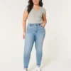 Curvy High-Rise Medium Wash Super Skinny Jeans