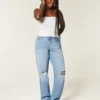 Curvy High-Rise Ripped Medium Wash Dad Jeans Curvy High-Rise Ripped Medium Wash Dad Jeans