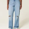 Curvy High-Rise Ripped Medium Wash Dad Jeans Curvy High-Rise Ripped Medium Wash Dad Jeans