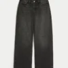 Curvy High-Rise Washed Black Baggy Jeans Curvy High-Rise Washed Black Baggy Jeans