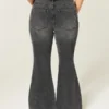 Curvy High-Rise Washed Black Flare Jeans Curvy High-Rise Washed Black Flare Jeans