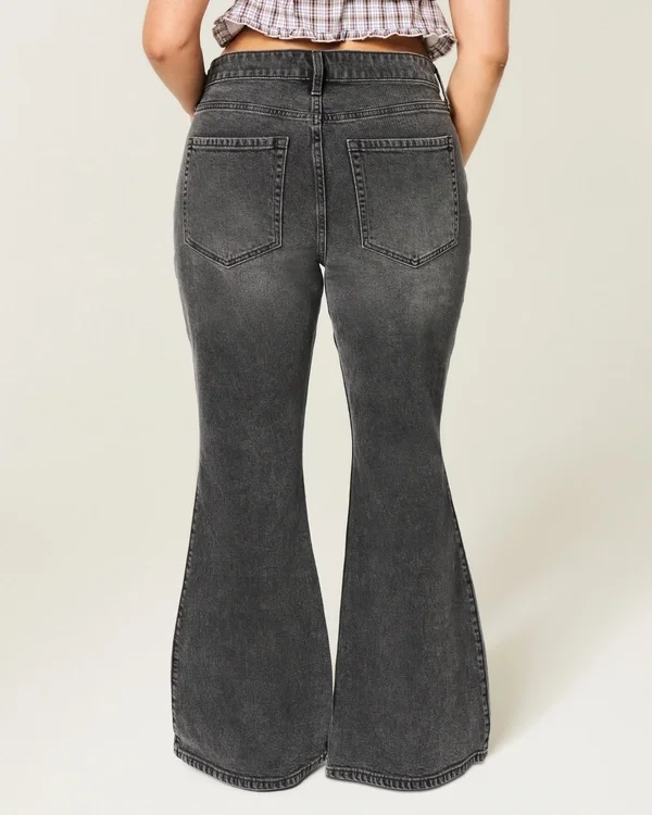 Curvy High-Rise Washed Black Flare Jeans Curvy High-Rise Washed Black Flare Jeans