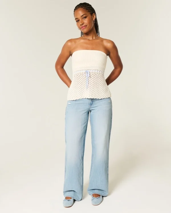 Curvy Low-Rise Distressed Baggy Jeans Curvy Low-Rise Distressed Baggy Jeans