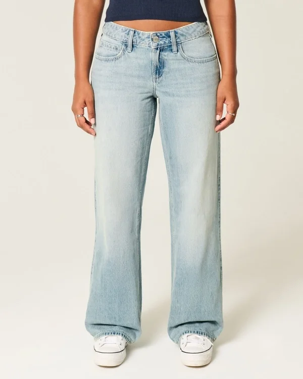Curvy Low-Rise Light Wash Baggy Jeans Curvy Low-Rise Light Wash Baggy Jeans
