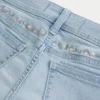 Curvy Low-Rise Light Wash Floral Embroidered Denim Shortie Shorts Curvy Low-Rise Light Wash Floral Embroidered Denim Shortie Shorts