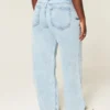 Curvy Low-Rise Ripped Light Wash Baggy Jeans Curvy Low-Rise Ripped Light Wash Baggy Jeans