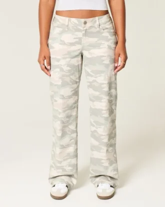 Curvy Low-rise Y2K Camo Baggy Jeans