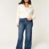 Curvy Mid-Rise Dark Wash Baggy Jeans Curvy Mid-Rise Dark Wash Baggy Jeans