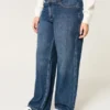 Curvy Mid-Rise Dark Wash Baggy Jeans Curvy Mid-Rise Dark Wash Baggy Jeans