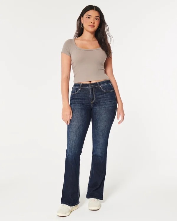 Curvy Mid-Rise Dark Wash Boot Jeans Curvy Mid-Rise Dark Wash Boot Jeans