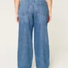 Curvy Mid-Rise Medium Wash Baggy Jeans