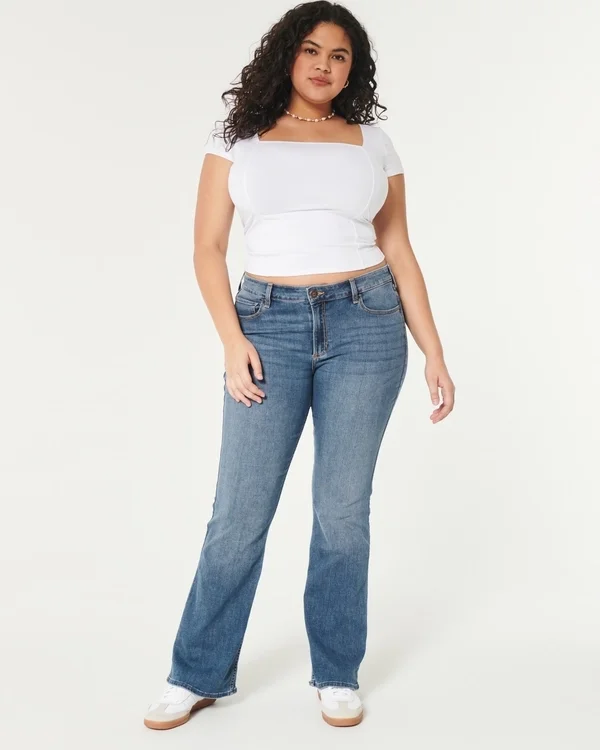 Curvy Mid-Rise Medium Wash Boot Jeans Curvy Mid-Rise Medium Wash Boot Jeans