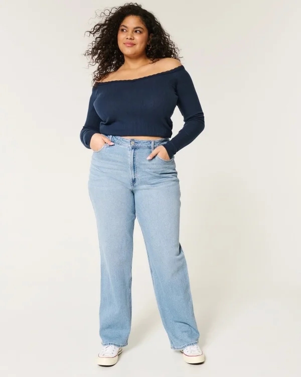 Curvy Ultra High-Rise Medium Wash Dad Jeans Curvy Ultra High-Rise Medium Wash Dad Jeans
