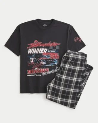 Dale Earnhardt NASCAR Graphic Tee & Flannel Pajama Pants Set