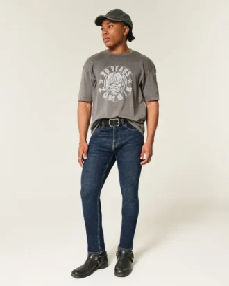 Dark Wash Athletic Skinny Jeans