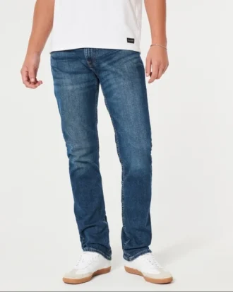 Dark Wash Slim Straight Jeans