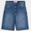 Dark Wash Super Baggy Denim Shorts